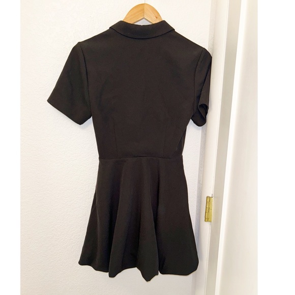 NWT BOSKEMPER Ellie Deep-V Mini Dress Black SZ: X-Small Anthro Free People - Picture 12 of 14